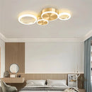 Axyaa Circle LED Chandelier: Luxury Dimmable Ceiling Lamp for Home Decor