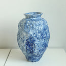 Axyaa Blue Ceramic Vase Hydroponics Terrarium Flowerpot Home Decor Accessories