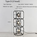 Axyaa Nordic Iron Glass Chandelier Industrial Style Simple Square Living Room Light