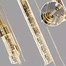 Axyaa Crystal Chandelier Stair Pendant Lamp Living Room Pendant Lights Interior Lighting