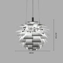 Axyaa Nordic Chiba Chandelier LED Pendant Light, Postmodern Aluminum Design