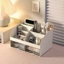 Axyaa Desktop Drawer Organizer Clear Student Desk Stationery Storage Cabinet