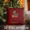 Axyaa Christmas Animals & Dino Pattern Pillow Cover for Sofa, Bedroom, Car
