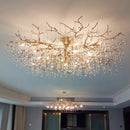 Axyaa Modern Luxury Crystal Round Chandelier for Living, Dining, Lobby & Kitchen Island