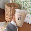 Axyaa Bowknot Tumbler: Cute Straw Cup for Ice Coffee, Tea, Juice - Portable & Kawaii