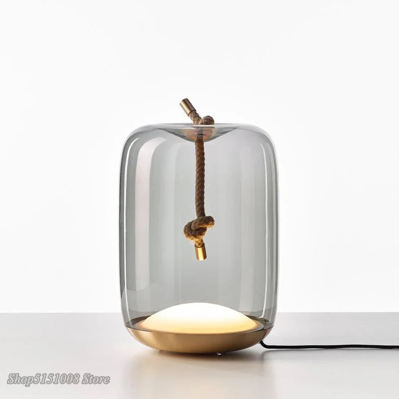 Brokis Knot Glass Table Lamps for Living Room, Axyaa Nordic LED Desk Light