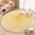 Axyaa Gradient Color Plush Round Carpet - Pink Soft Fluffy Bedroom Rug