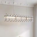 Axyaa Crystal Ring Chandelier: Dimmable LED Ceiling Light for Living Room Decor
