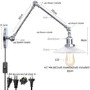 Axyaa Industrial Loft Swing Arm LED Wall Sconce with Pull Chain Switch