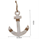 Axyaa Wooden Anchor Hanging Ornament Mediterranean Style Wall Decoration for Home, Bar, Restaurant
