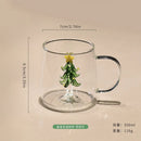 Axyaa 3D Animal Glass Cup, 350ml, Christmas Theme, Cartoon Animal Shape