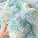 Axyaa Plush Velvet Blanket: Colorful Dyed Warm Bed Cover, Winter Home Decor
