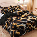 Axyaa Leopard Print Duvet Cover Set: Fashionable All-Season Comfort for Home Décor