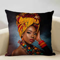 Axyaa African Lady Sofa Pillow Cover: Stylish Decor for Bedroom, Hotel, Cafe