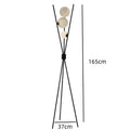 Axyaa Nordic Moon Floor Lamp - Modern Minimalist Three-legged Design, Ideal for Bedroom and Living Room