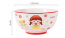 Axyaa Children's Rice Bowl Set: Cartoon Rice Bowl & Ceramic Tableware