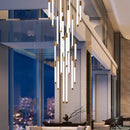 Spiral Staircase LED Chandeliers for Luxury Home Decor by Axyaa