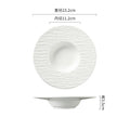 Axyaa Stone Pattern Ceramic Serving Plate Pasta Salad Soup Dish Kitchen Tableware