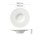 Axyaa Stone Pattern Ceramic Serving Plate Pasta Salad Soup Dish Kitchen Tableware