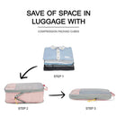 Axyaa 6-Piece Expandable Travel Packing Organizer Set for Efficient Luggage Compression