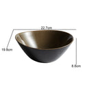 Axyaa Ceramic Ramen Noodle Bowls, Snack & Dessert Plates, Oval Specialty Tableware