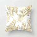 Axyaa Rose Gold Pink Palm Pillowcase 45x45cm Tropical Plants Cushion Cover