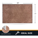 Axyaa Super Absorbent Door Mat 34x59, Non-Slip Shoe Scraper, Machine Washable Entry Rug