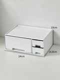 Axyaa Desktop Organizer Storage Box with Multi-grid Drawers for Small Items and Stationery