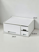 Axyaa Desktop Organizer Storage Box with Multi-grid Drawers for Small Items and Stationery