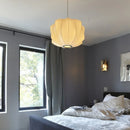 Axyaa White Fabric Lantern LED Pendant Chandelier for Modern Living Spaces