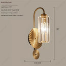 Axyaa Elegant Crystal European LED Wall Lamp for Bedroom and Living Room