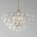 Axyaa Luxury LED Glass Chandelier for Living Room, Restaurant, Bedroom, Villa & Kitchen
