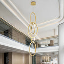 Axyaa Gold Steel LED Pendant Light for Home Decor & Stairs
