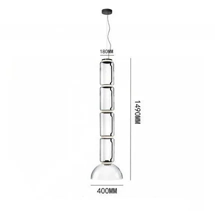 Modern Nordic Chandelier for Dining Room by Axyaa - Glass Jars Led Pendant Light