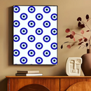 Evil Eyes Abstract Art Canvas Dcor Prints by Axyaa