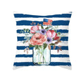 Axyaa LOVE USA Patriotic Letters Decorative Cushion Cover - Cartoon Style Home Decor Pillowcase