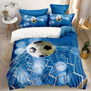 Axyaa Rose Leopard Print Bedding Set: Duvet Cover + 2 Pillowcases