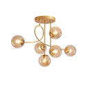 Axyaa Nordic Glass Molecular Pendant Light - Simple Geometry Hanging Lamp