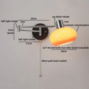Axyaa Swing Arm LED Wall Lamp with Switch for Bedside Reading & Interior Lighting
