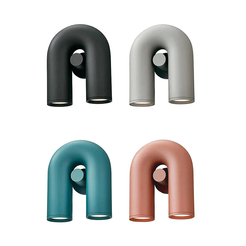 Axyaa U-Shaped Adjustable Wall Lamp for Bedroom, Staircase, and Balcony