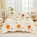 Axyaa Nordic Flower Print Plush Flannel Blanket, Soft Throw for Sofa Couch Bed