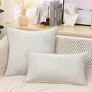 Axyaa Linen Chenille Pillow Case 50x50cm - Comfortable Decorative Cushion Cover