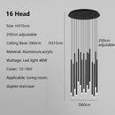 Axyaa Modern LED Chandeliers for Duplex Apartment Stair. Illuminate Living Room with Loft Style Lamp