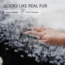 Axyaa Soft Plush Round Rug 180cm Fluffy White Black Carpet for Home Decor