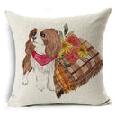 Axyaa Pumpkin Plant Linen Throw Pillowcases for Home Decor