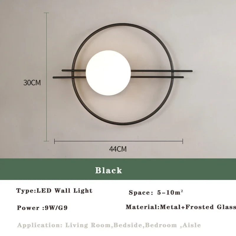 Axyaa Nordic LED Wall Lamp - Elegant Indoor Lighting for Bedroom & Living Room