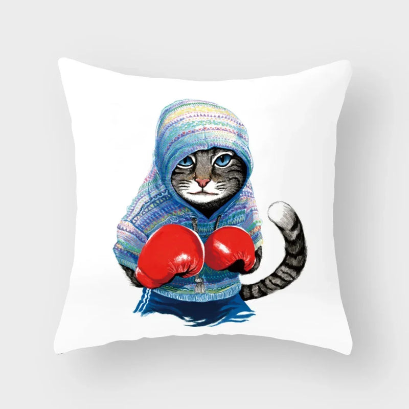 Axyaa Cat Print Pillowcase 45*45cm