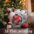 Axyaa Red & White Patterned Pillow Covers - Sofa, Bedroom, Car Cushion Cover
