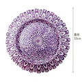 Axyaa Round Glass Fruit Plate for Elegant Living Room Dining