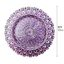 Axyaa Round Glass Fruit Plate for Elegant Living Room Dining